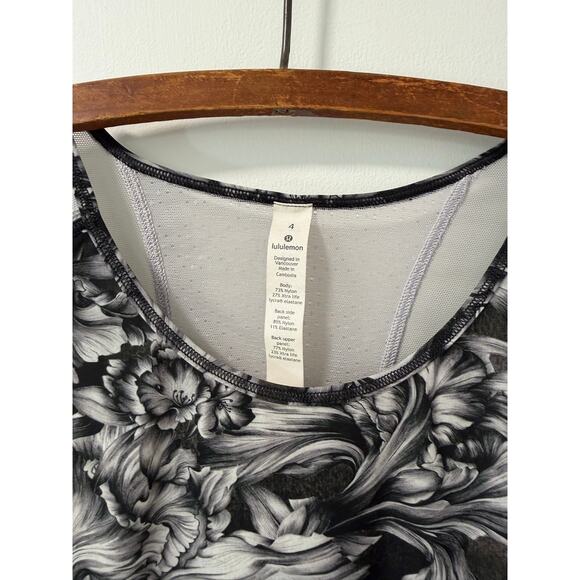 Lululemon Sculpt Tank Tie Back Night Garden Ice Grey Women’s size 4 top - Picture 4 of 6